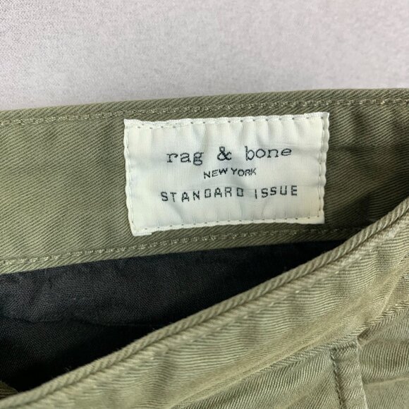 Rag & Bone Mens Pants 32 Army Green Fit 1 Chino Cotton Twill Made In USA 32x28 - Picture 4 of 14